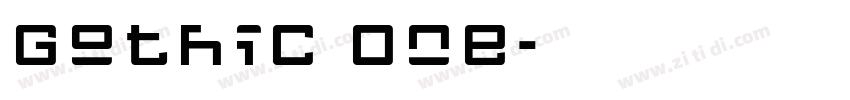 Gothic One字体转换 Gothic One字体转换